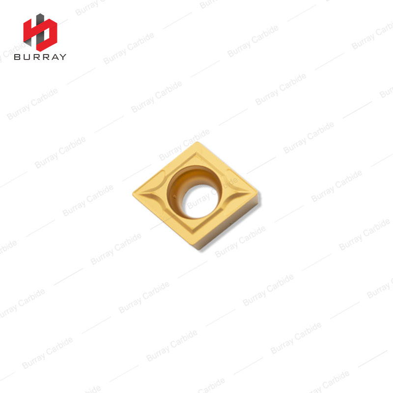 CCMT09T304-TF Tungsten Carbide Turning Insert with Yellow CVD Coating for CNC Lathe Machine