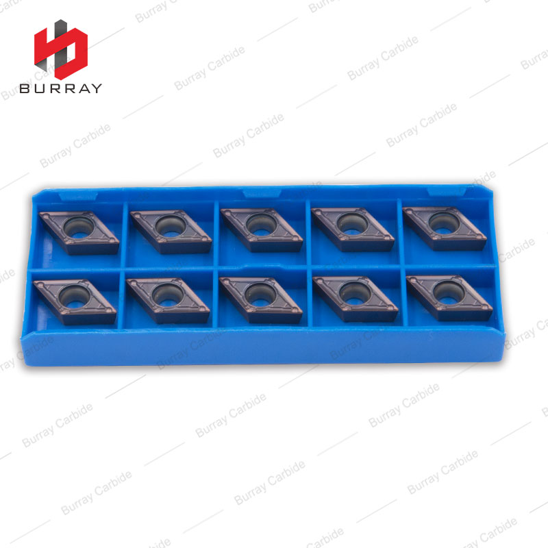 DCMT11T304-MV Tungsten Carbide Turning Insert for CNC Lathe Cutting Tools with PVD Coated