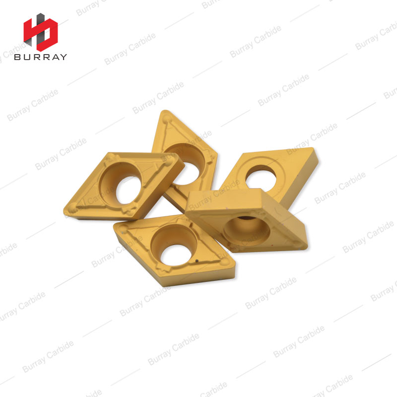DCMT11T308-MV High Quality Tungsten Carbide Turning Insert with Yellow CVD Coating CNC Lathe Tool for Steel