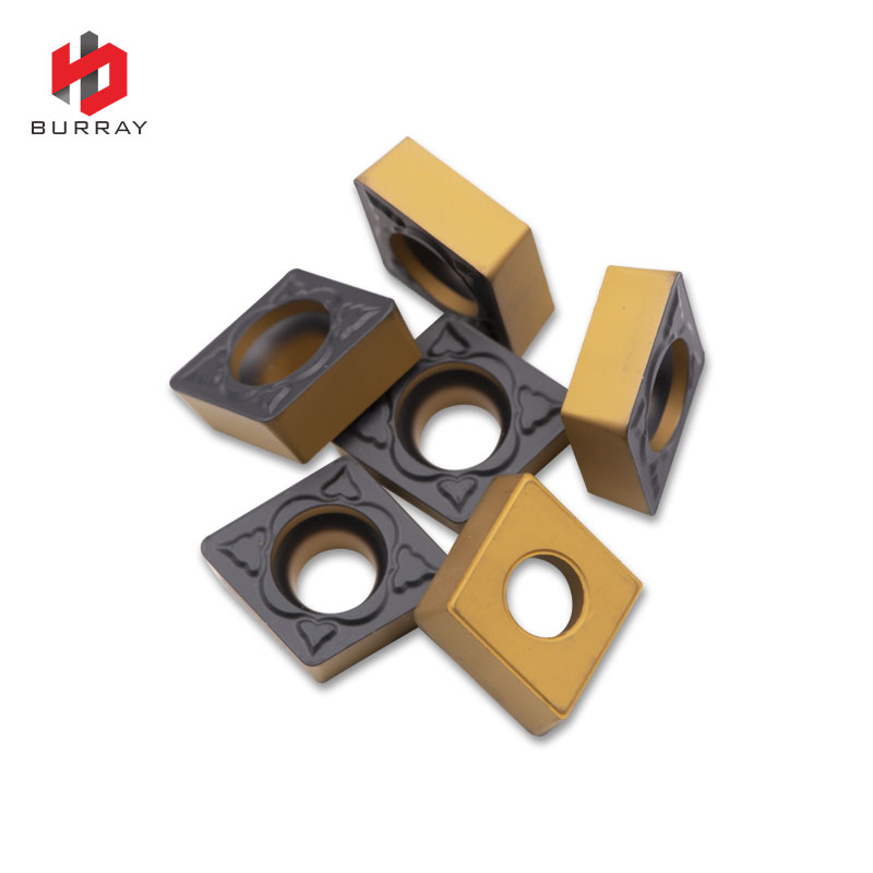 CCMT09T308-PM High Quality Carbide Inserts CNC Turning Tool Lathe Cutter Tools with Yellow Black Bi-color CVD Coating